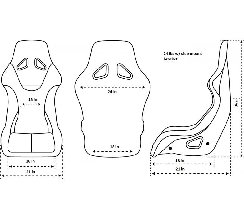 NRG Innovations - FRP Bucket Seat Bajacali Edition - Large - Serape Print/Silver Pearlized Back - FRP-302-BAJACALI - NextGen Tuning