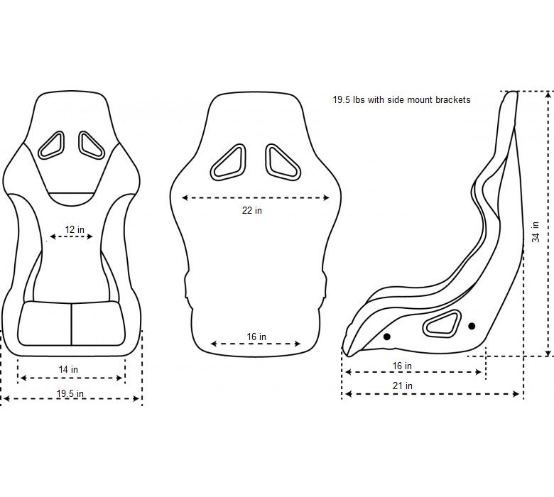 NRG Innovations - FRP Bucket Seat Prisma Wonda Edition - Medium - Fushia/Mix Sparkled Back - NextGen Tuning