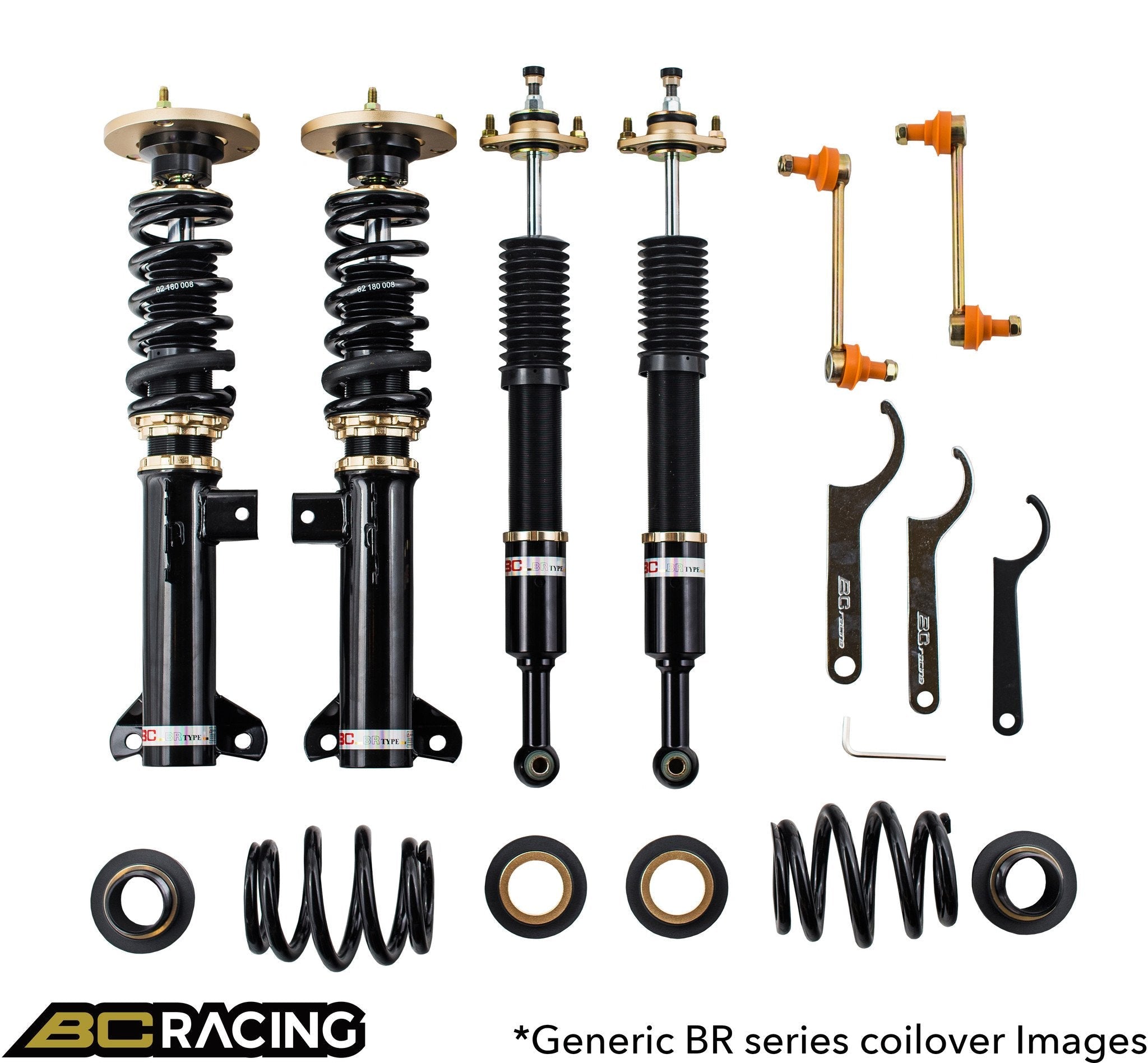 BC Racing - BR Series Coilovers - 54.5mm Front Struts - H-53-BR - NextGen Tuning