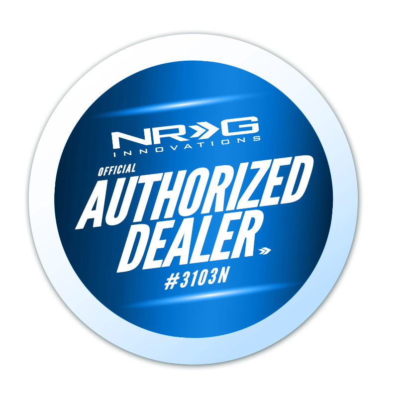 NRG Innovations - Reinforced Series Steering Wheel - Black Leather w/Red Stitching - Neochrome Spokes w/Slits - NextGen Tuning