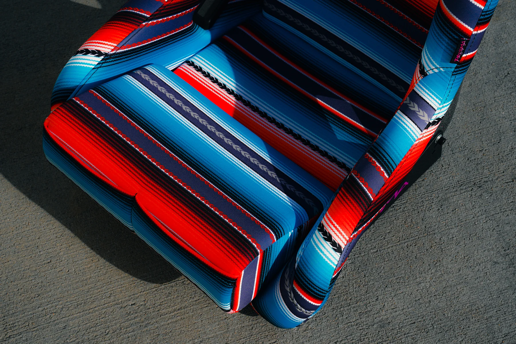 NRG Innovations - FRP Bucket Seat Bajacali Edition - Large - Serape Print/Silver Pearlized Back - FRP-302-BAJACALI - NextGen Tuning