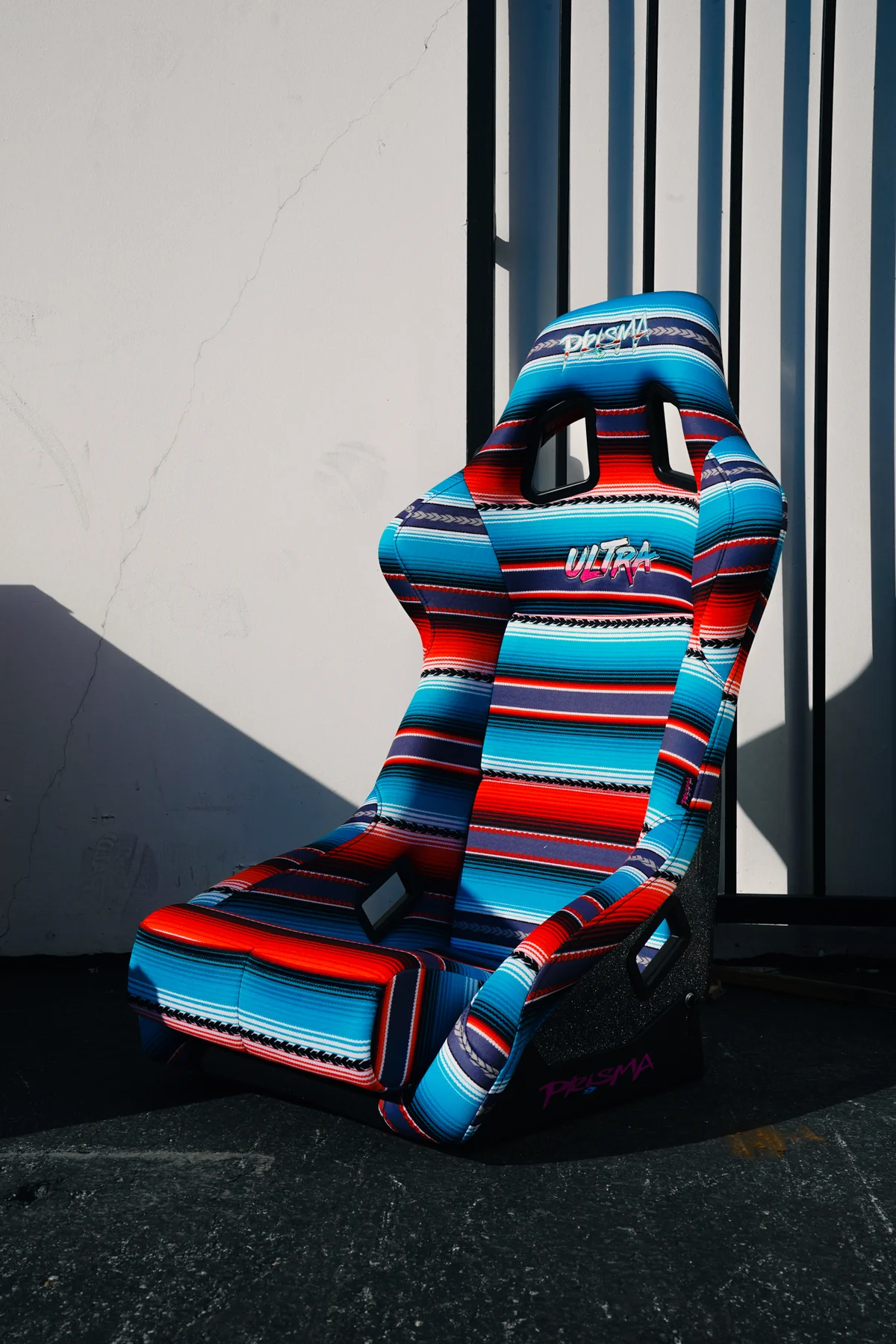 NRG Innovations - FRP Bucket Seat Bajacali Edition - Large - Serape Print/Silver Pearlized Back - FRP-302-BAJACALI - NextGen Tuning