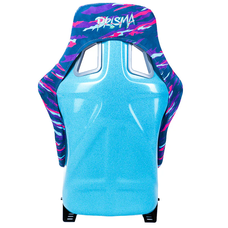 NRG Innovations - FRP Bucket Seat Battle Ultra Edition - Large - Battle Flag Print/Blue Sparkle Back - FRP-302-BATTLE-ULTRA - NextGen Tuning