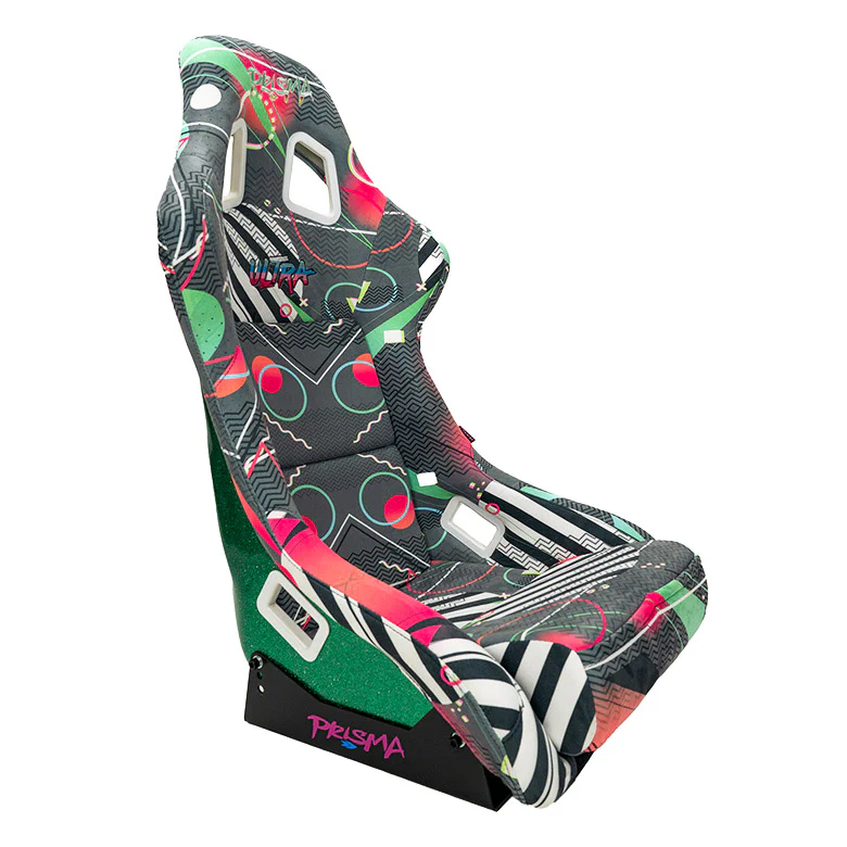NRG Innovations - FRP Bucket Seat Element Ultra Edition - Large - Element Print/Green Sparkle Back - FRP-302-ELEMENT-ULTRA - NextGen Tuning