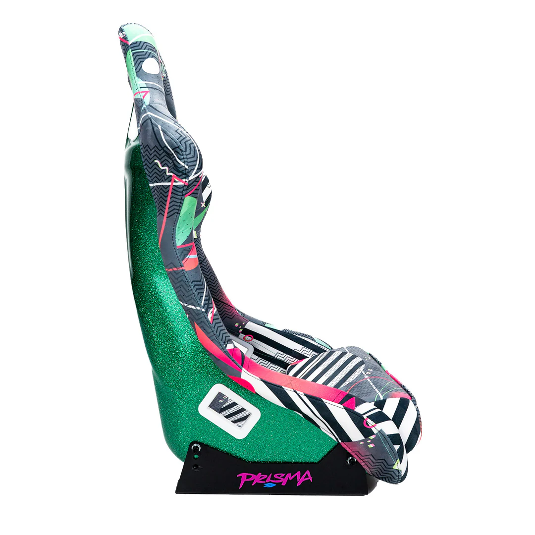 NRG Innovations - FRP Bucket Seat Element Ultra Edition - Large - Element Print/Green Sparkle Back - FRP-302-ELEMENT-ULTRA - NextGen Tuning