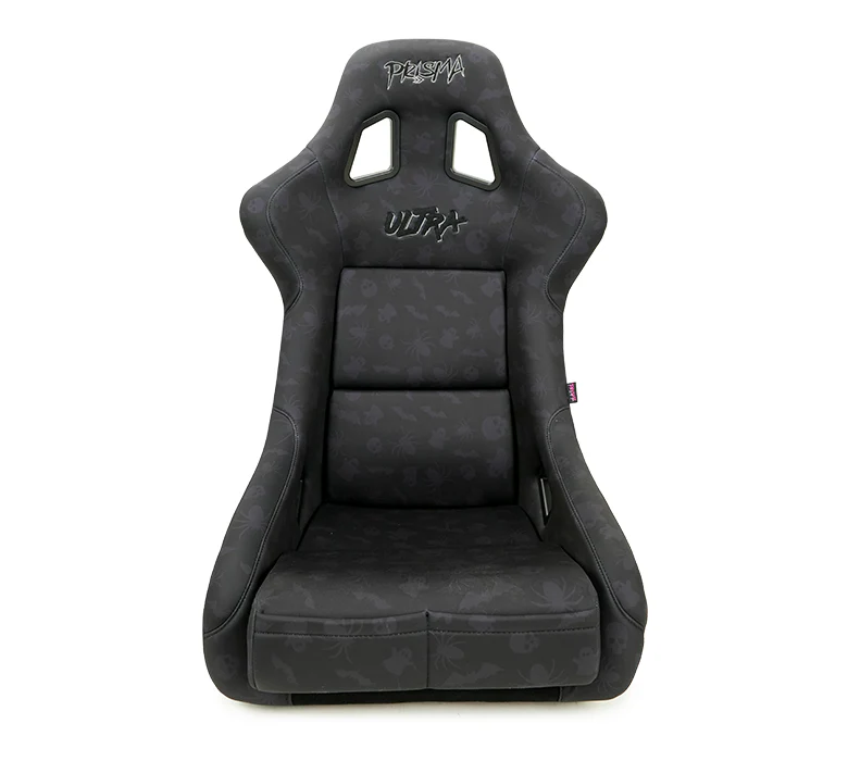 NRG Innovations - FRP Bucket Seat Spooky Edition - Large - Halloween Print/Orange Sparkle Back - FRP-302BK-SPOOKY - NextGen Tuning