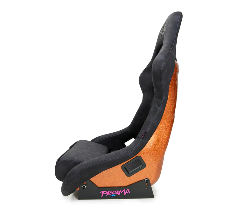 NRG Innovations - FRP Bucket Seat Spooky Edition - Large - Halloween Print/Orange Sparkle Back - FRP-302BK-SPOOKY - NextGen Tuning