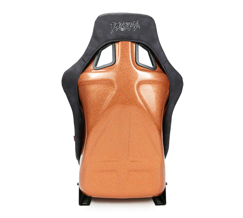 NRG Innovations - FRP Bucket Seat Spooky Edition - Large - Halloween Print/Orange Sparkle Back - FRP-302BK-SPOOKY - NextGen Tuning