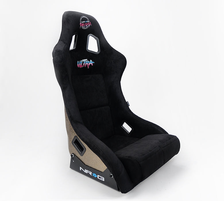 NRG Innovations - FRP Bucket Seat Ultra Edition - Large - Black/Gold Glitter Back - NextGen Tuning