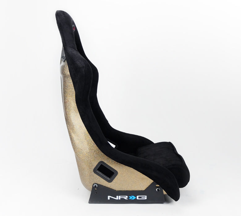 NRG Innovations - FRP Bucket Seat Ultra Edition - Large - Black/Gold Glitter Back - NextGen Tuning