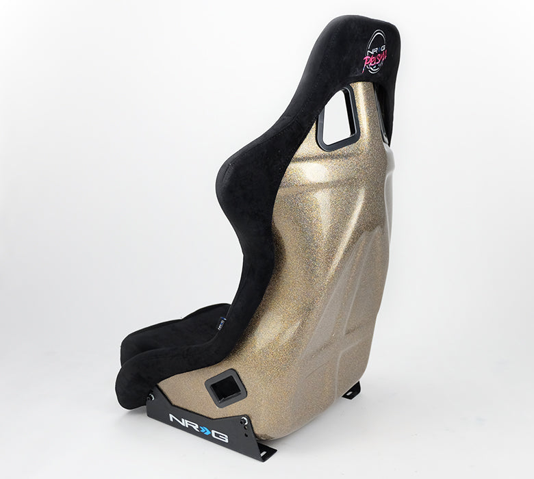 NRG Innovations - FRP Bucket Seat Ultra Edition - Large - Black/Gold Glitter Back - NextGen Tuning