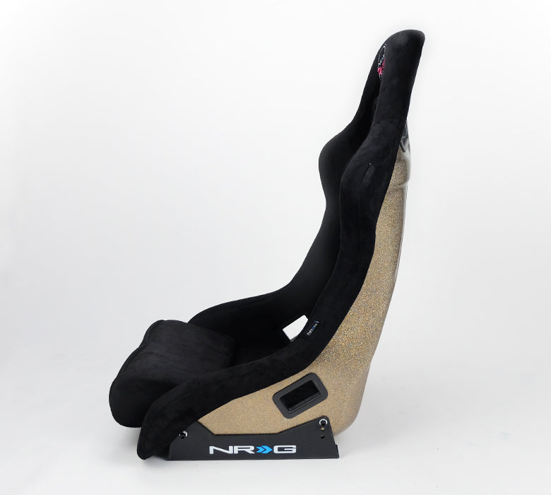 NRG Innovations - FRP Bucket Seat Ultra Edition - Large - Black/Gold Glitter Back - NextGen Tuning