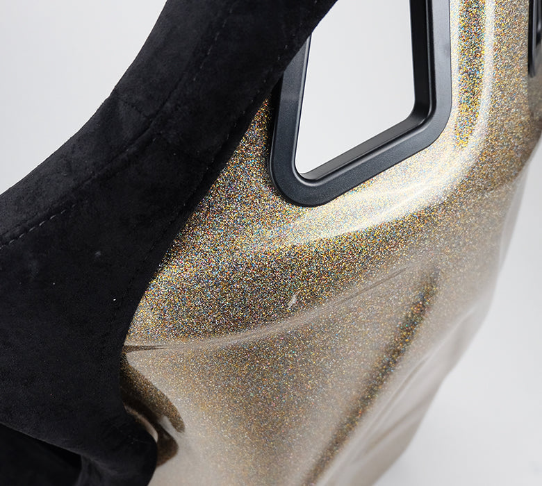 NRG Innovations - FRP Bucket Seat Ultra Edition - XLarge - Black/Gold Glitter Back - FRP-304BK-ULTRA - NextGen Tuning