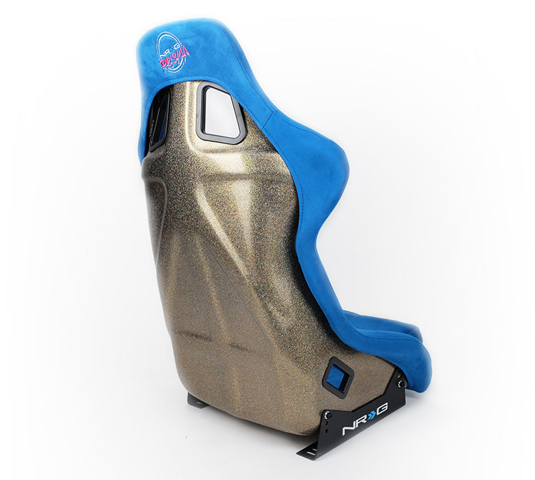 NRG Innovations - FRP Bucket Seat Ultra Edition - XLarge - Blue/Gold Glitter Back - FRP-304BL-ULTRA - NextGen Tuning