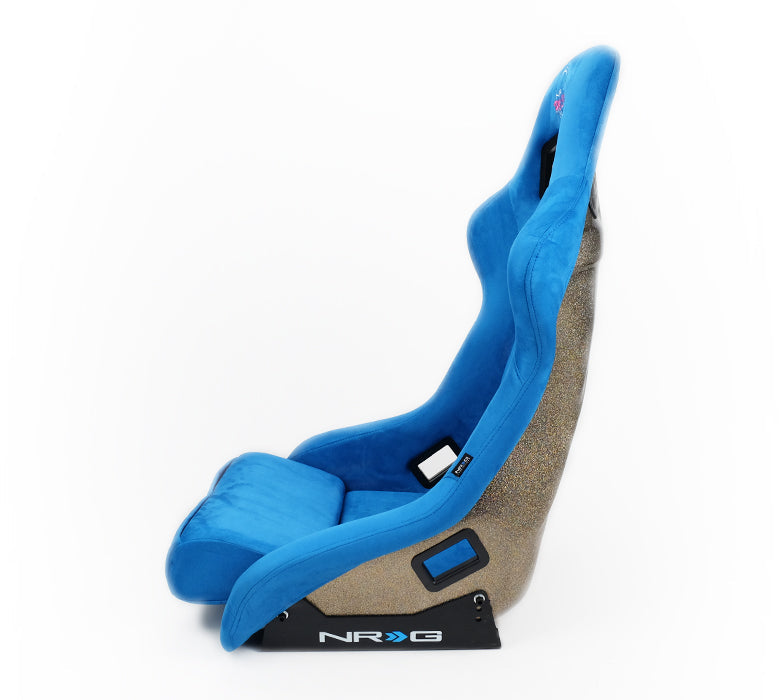 NRG Innovations - FRP Bucket Seat Ultra Edition - Large - Blue/Gold Glitter Back - NextGen Tuning