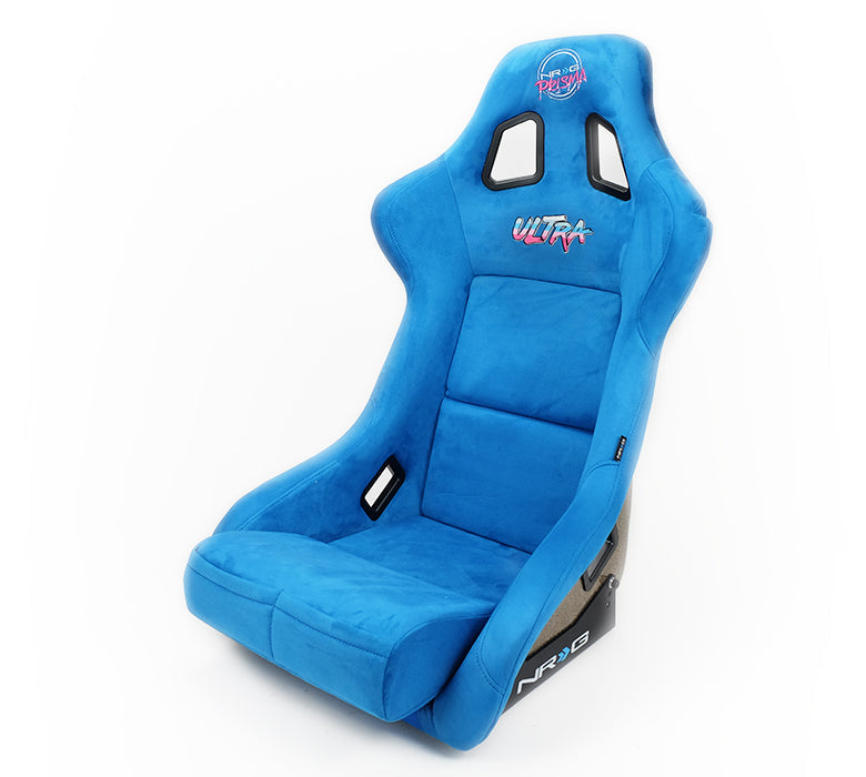 NRG Innovations - FRP Bucket Seat Ultra Edition - Large - Blue/Gold Glitter Back - NextGen Tuning