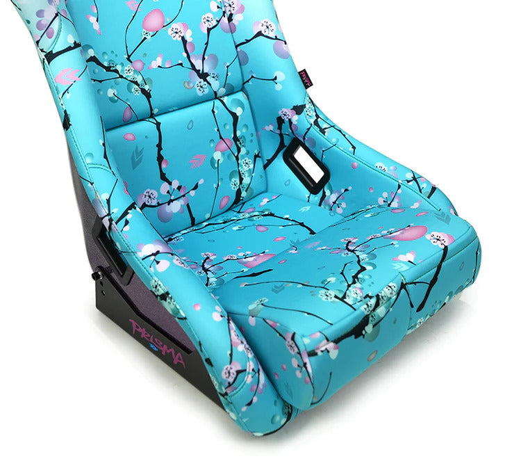 NRG Innovations - FRP Bucket Seat Blossom Ultra Edition - Large - Blossom Print/Gray to Purple Hombre Sparkled Back - NextGen Tuning