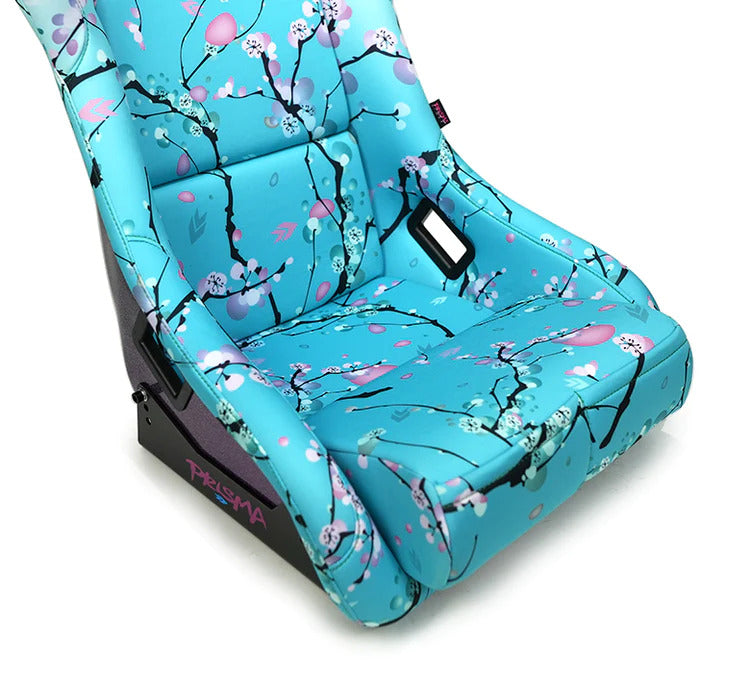 NRG Innovations - FRP Bucket Seat Blossom Ultra Edition - Medium - Blossom Print/Gray to Purple Hombre Sparkled Back - FRP-303BLOSSOM-ULTRA - NextGen Tuning