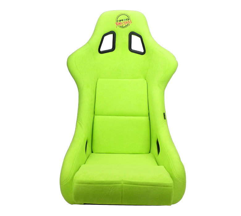NRG Innovations - FRP Bucket Seat Prisma Edition - Large - Neon Green/Pearlized Back - NextGen Tuning