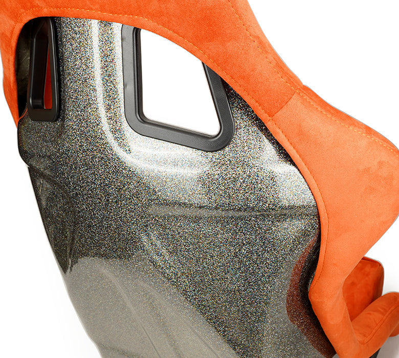 NRG Innovations - FRP Bucket Seat Ultra Edition - Large - Orange/Gray Pearlized Back - NextGen Tuning