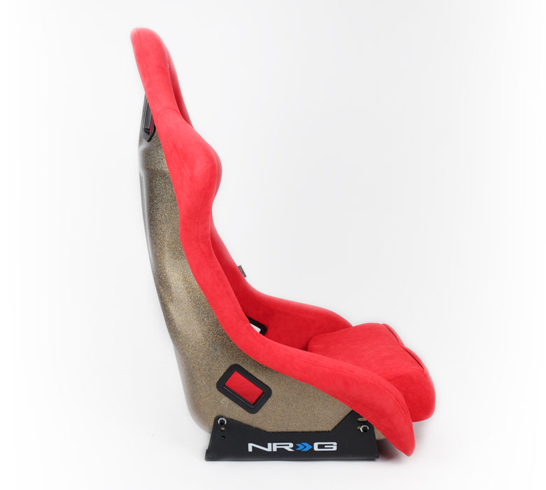 NRG Innovations - FRP Bucket Seat Ultra Edition - Large - Red/Gold Glitter Back - NextGen Tuning