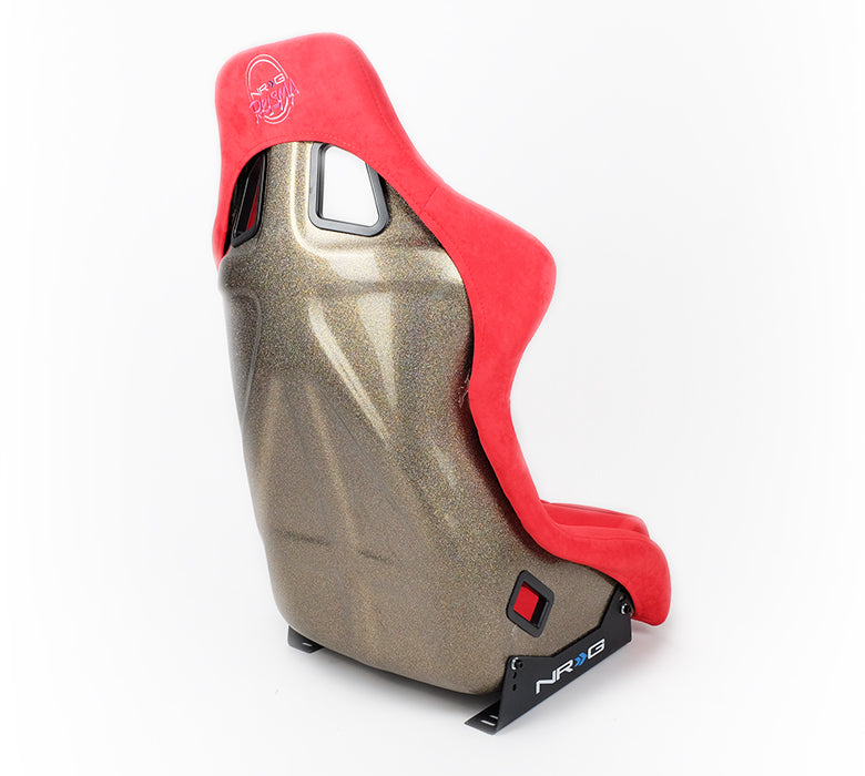 NRG Innovations - FRP Bucket Seat Ultra Edition - Large - Red/Gold Glitter Back - NextGen Tuning