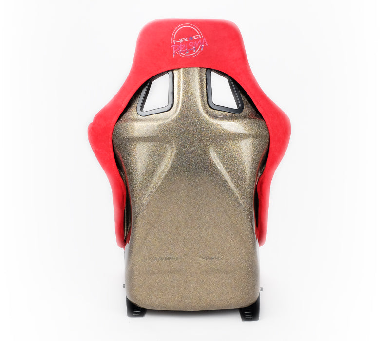 NRG Innovations - FRP Bucket Seat Ultra Edition - Large - Red/Gold Glitter Back - NextGen Tuning