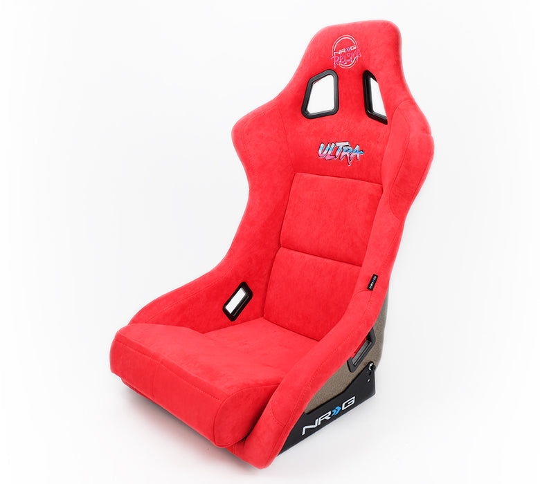 NRG Innovations - FRP Bucket Seat Ultra Edition - Large - Red/Gold Glitter Back - NextGen Tuning