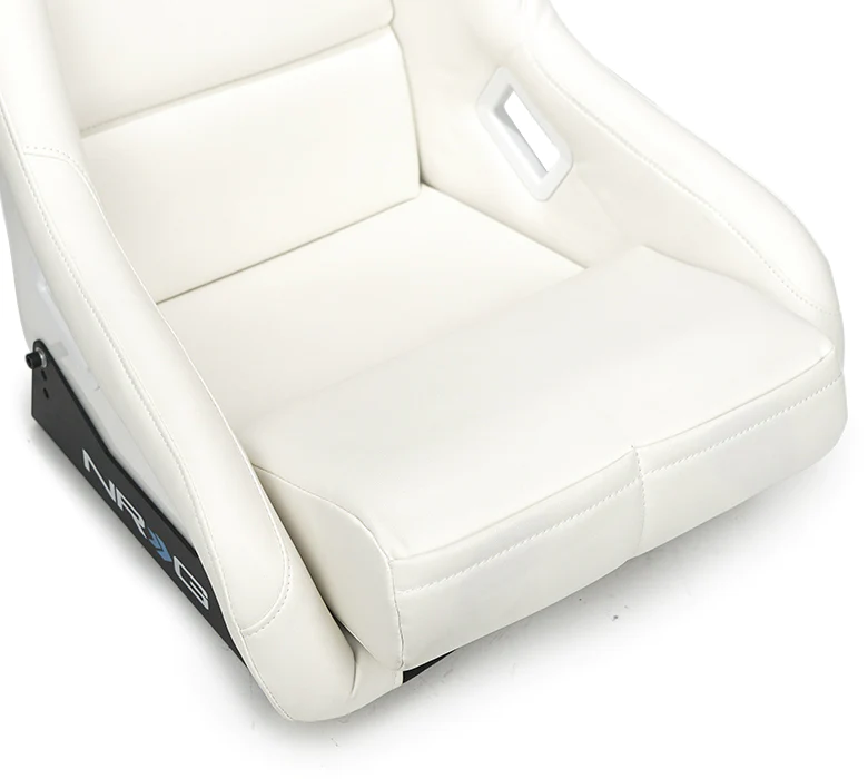 NRG Innovations - FRP Vinyl Bucket Seat - Large - White/White Back - FRP-302WT-V - NextGen Tuning