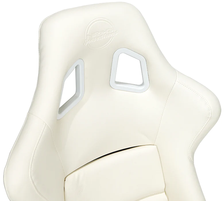 NRG Innovations - FRP Vinyl Bucket Seat - Large - White/White Back - FRP-302WT-V - NextGen Tuning