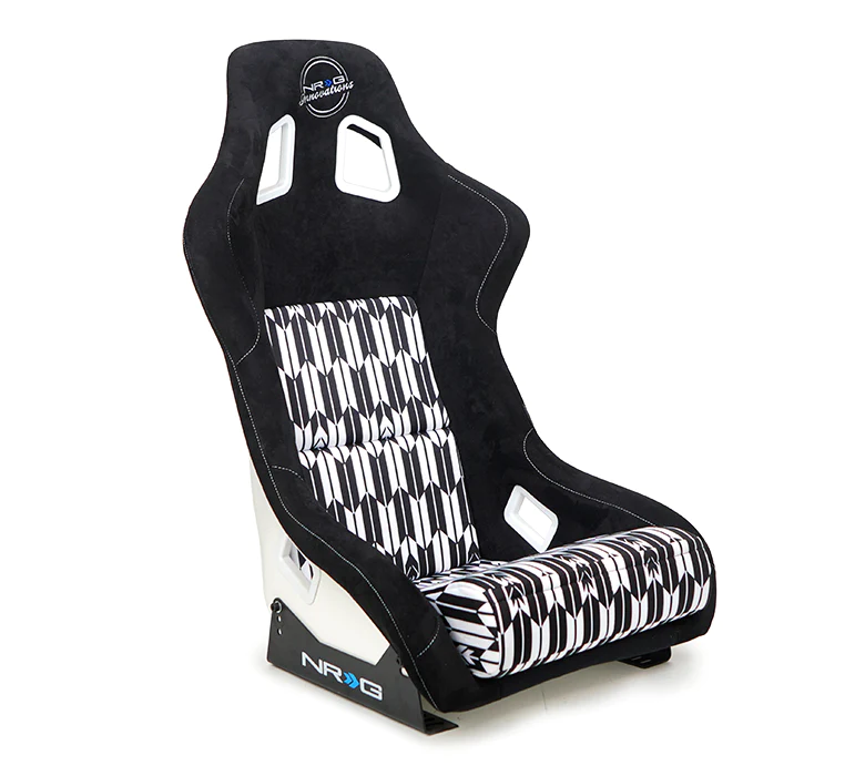 NRG Innovations - FRP Bucket Seat Yaba Print - Large - YAYA Design/White Back - FRP-302YABA - NextGen Tuning