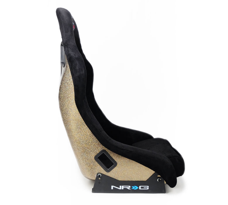 NRG Innovations - FRP Bucket Seat Ultra Edition - Medium - Black/Gold Mix Back - NextGen Tuning