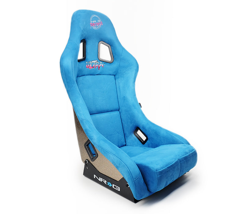 NRG Innovations - FRP Bucket Seat Ultra Edition - Medium - Blue/Gold Mix Back - NextGen Tuning