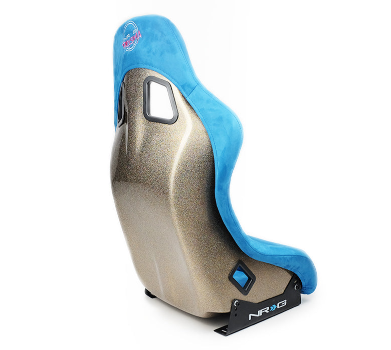 NRG Innovations - FRP Bucket Seat Ultra Edition - Medium - Blue/Gold Mix Back - NextGen Tuning