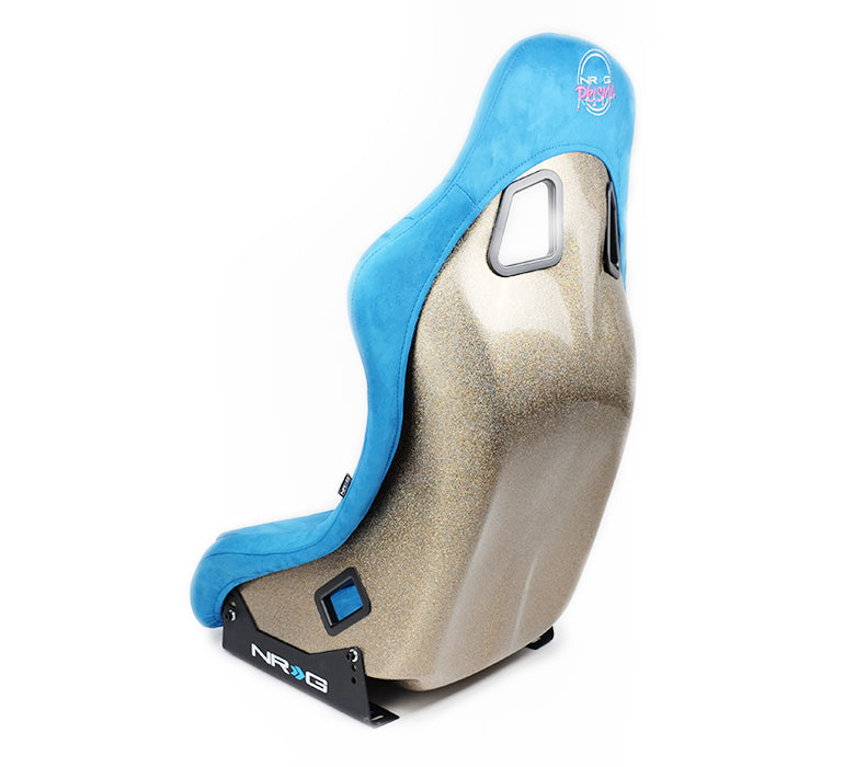 NRG Innovations - FRP Bucket Seat Ultra Edition - Medium - Blue/Gold Mix Back - NextGen Tuning