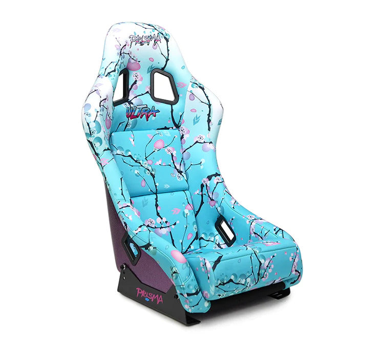 NRG Innovations - FRP Bucket Seat Blossom Ultra Edition - Medium - Blossom Print/Gray to Purple Hombre Sparkled Back - FRP-303BLOSSOM-ULTRA - NextGen Tuning