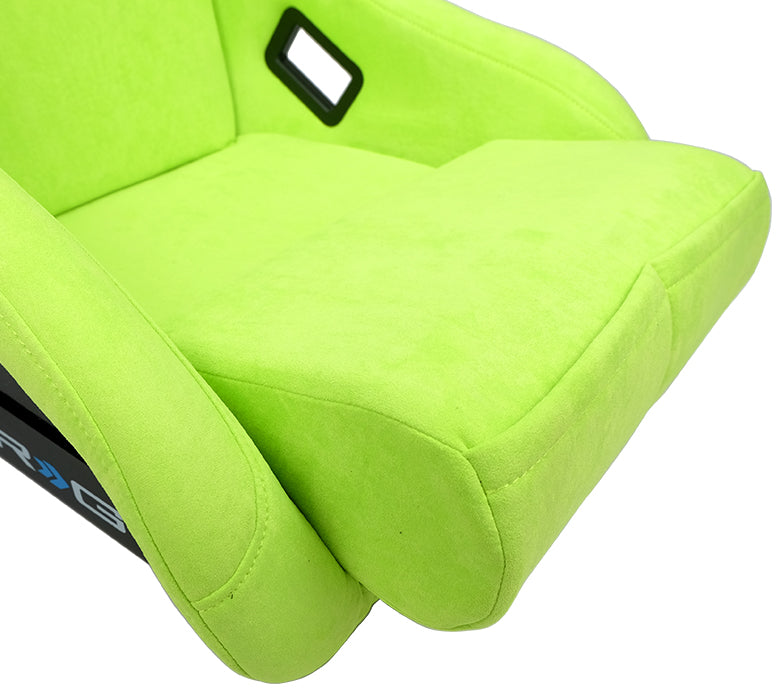 NRG Innovations - FRP Bucket Seat Prisma Edition - Medium - Neon Green/Pearlized Back - NextGen Tuning