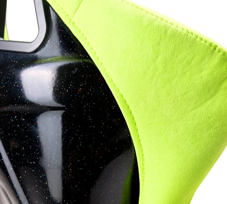 NRG Innovations - FRP Bucket Seat Prisma Edition - Medium - Neon Green/Pearlized Back - NextGen Tuning