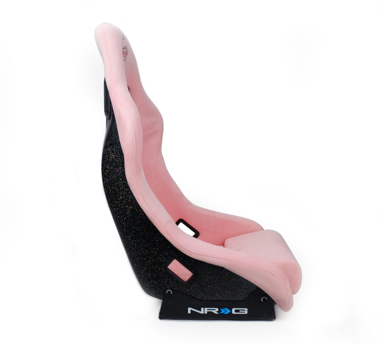 NRG Innovations - FRP Bucket Seat Prisma Edition - Medium - Pink Alcantara/Pearlized Back - NextGen Tuning