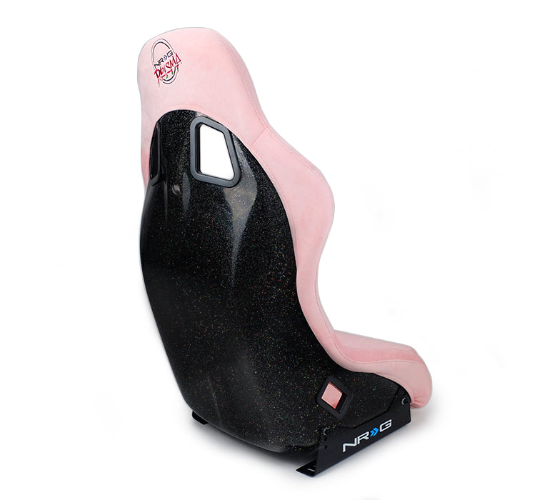 NRG Innovations - FRP Bucket Seat Prisma Edition - Medium - Pink Alcantara/Pearlized Back - NextGen Tuning
