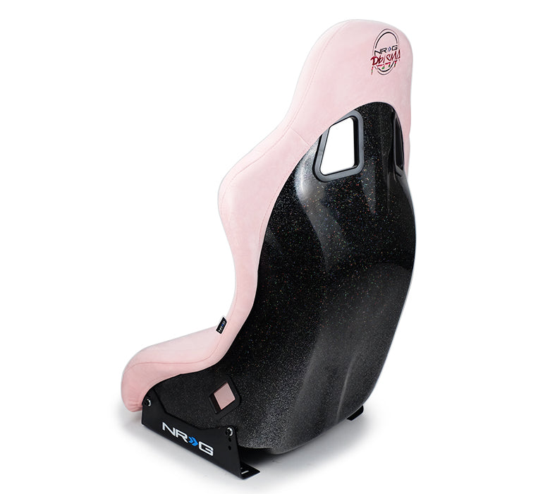 NRG Innovations - FRP Bucket Seat Prisma Edition - Medium - Pink Alcantara/Pearlized Back - NextGen Tuning