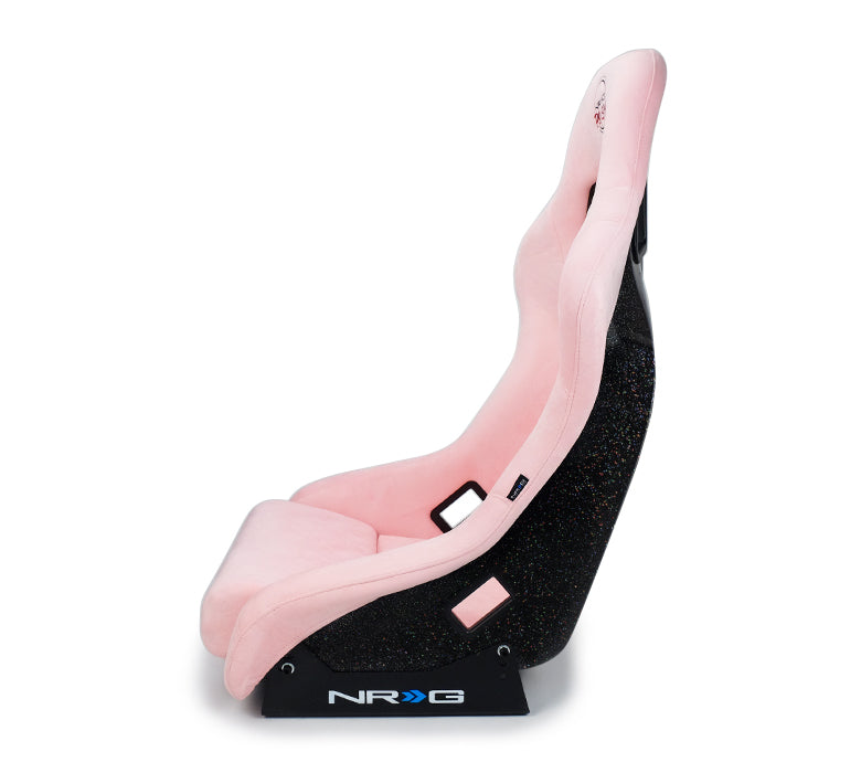 NRG Innovations - FRP Bucket Seat Prisma Edition - Medium - Pink Alcantara/Pearlized Back - NextGen Tuning
