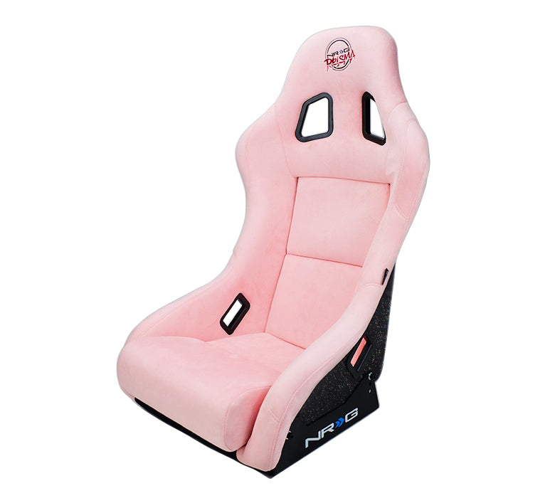 NRG Innovations - FRP Bucket Seat Prisma Edition - Medium - Pink Alcantara/Pearlized Back - NextGen Tuning