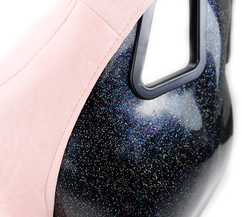 NRG Innovations - FRP Bucket Seat Prisma Edition - Medium - Pink Alcantara/Pearlized Back - NextGen Tuning