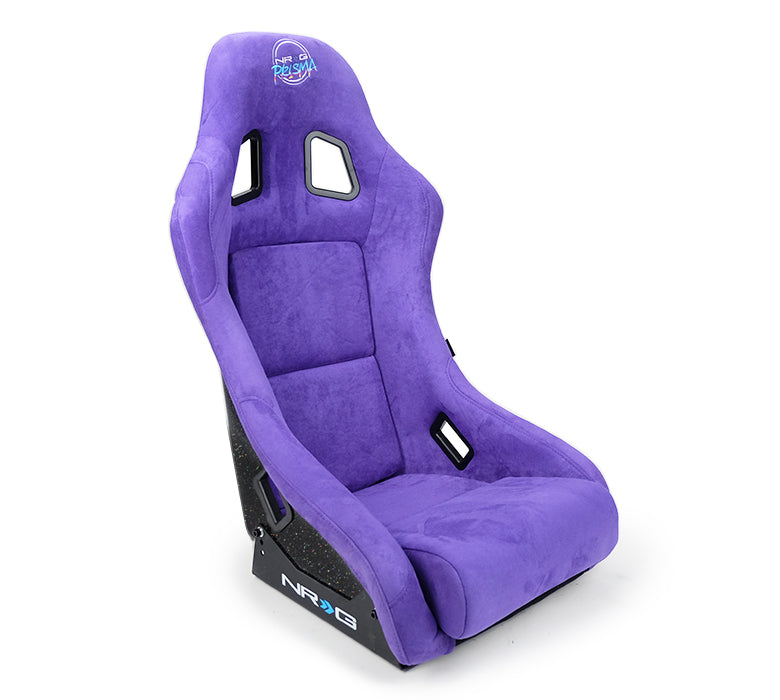NRG Innovations - FRP Bucket Seat Prisma Edition - Medium - Purple Alcantara/Pearlized Back - NextGen Tuning