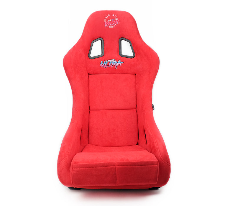 NRG Innovations - FRP Bucket Seat Ultra Edition - Medium - Red Alcantara/Gold Mix Back - NextGen Tuning