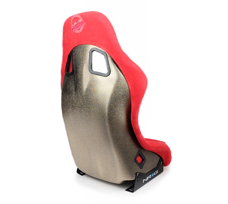 NRG Innovations - FRP Bucket Seat Ultra Edition - Medium - Red Alcantara/Gold Mix Back - NextGen Tuning