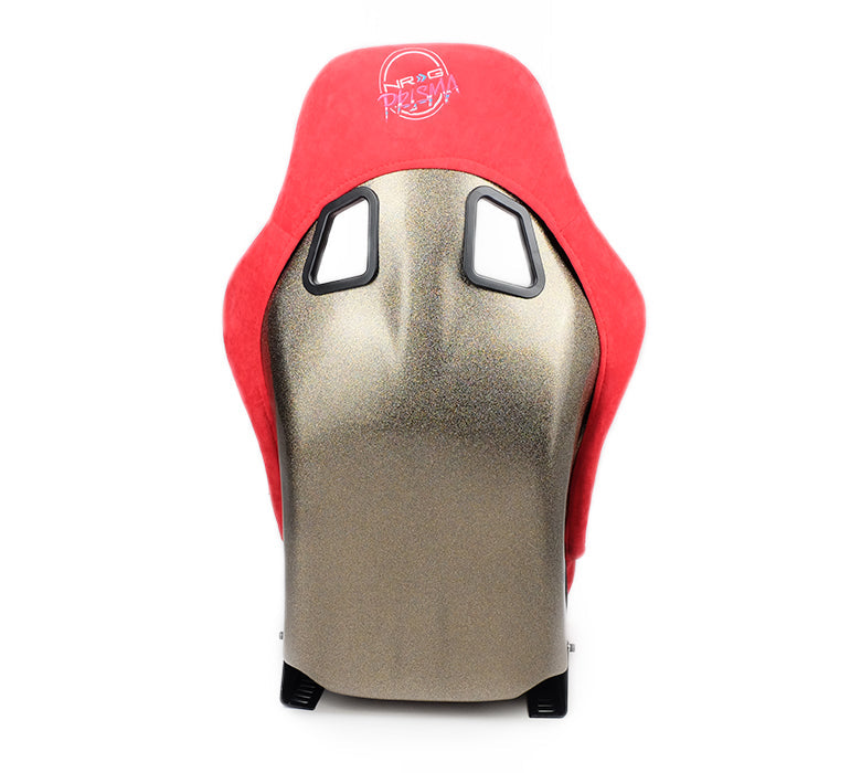NRG Innovations - FRP Bucket Seat Ultra Edition - Medium - Red Alcantara/Gold Mix Back - NextGen Tuning
