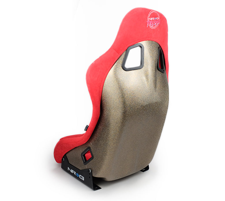 NRG Innovations - FRP Bucket Seat Ultra Edition - Medium - Red Alcantara/Gold Mix Back - NextGen Tuning