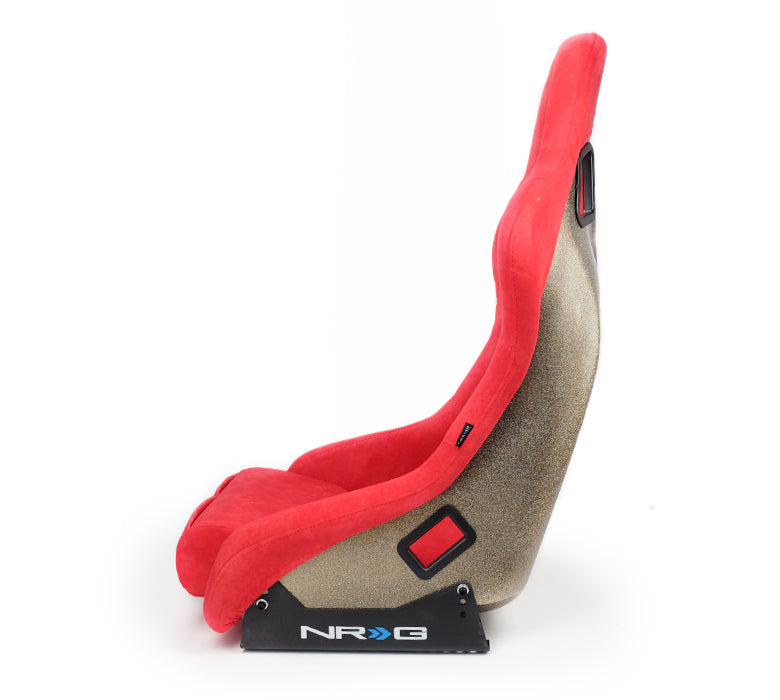 NRG Innovations - FRP Bucket Seat Ultra Edition - Medium - Red Alcantara/Gold Mix Back - NextGen Tuning